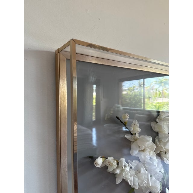 Gold Vintage 3-D Floral Vase Wall Art For Sale - Image 8 of 8