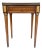 Neoclassical Mahogany Side Table With Fluted Legs And Green Marble, 1920s For Sale