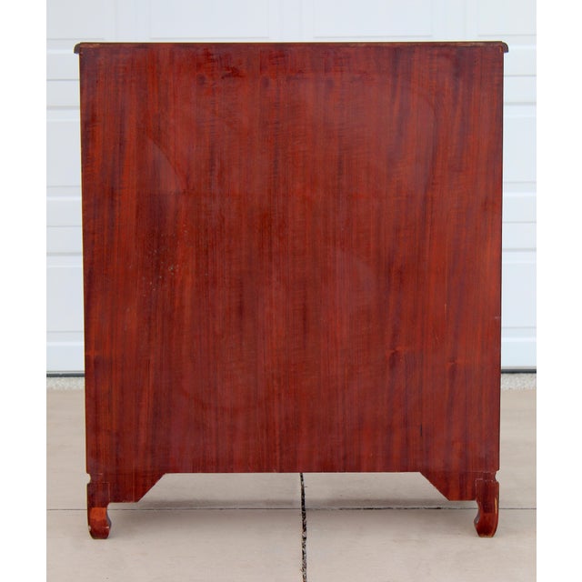 Asian Rosewood Secretary Desk With Mother-of-Pearl Inlay, Bird & Blossom Motif, Slant Front Writing Desk For Sale - Image 18 of 18