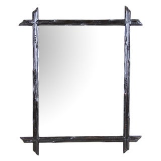 Austrian Rustic Black Forest Wall Mirror, 1880 For Sale