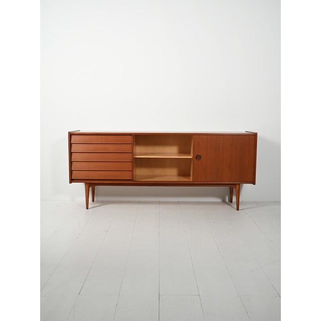 Vintage Sideboard in Teak, 1960s For Sale - Image 4 of 13