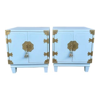 1970s Vintage Henredon Chinoiserie Nightstands - a Pair For Sale