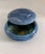 Blue Alabaster Box with Sliding Attached Round Lid For Sale - Image 4 of 6