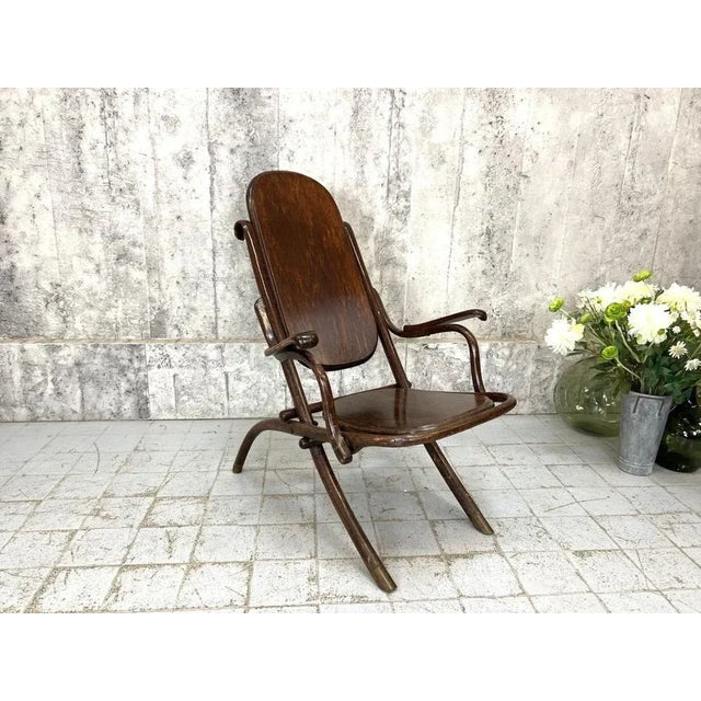 Vintage Bentwood Folding Armchair For Sale - Image 9 of 9