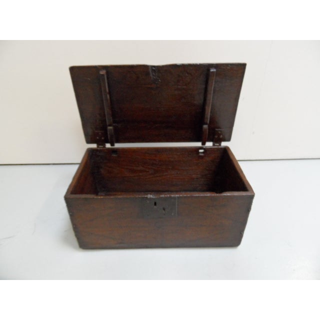 Antique Oak Chest, 1700s For Sale - Image 9 of 12