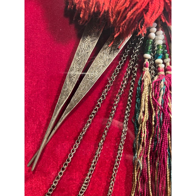 Asian Vintage Yao Ethnic Woman’s Hair Pins Ornament Hoa Binh Area, North Vietnam For Sale - Image 3 of 9