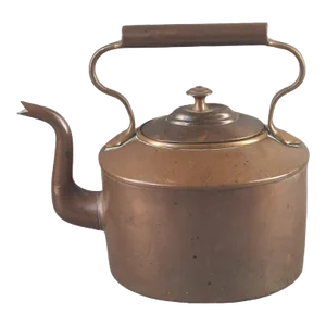 Antique English George III Copper Kettle Pot 1800s
