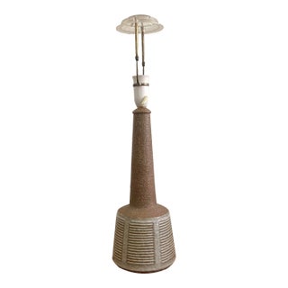 Danish Palshus Vintage Midcentury Olive, Tan Lamp by Linnemann-Schmidt, 1960s For Sale