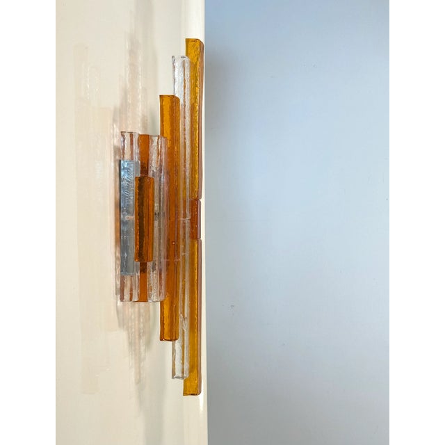 Poliarte Vintage Glass Wall Lamps by Poliarte, 1970s, Set of 3 For Sale - Image 4 of 17