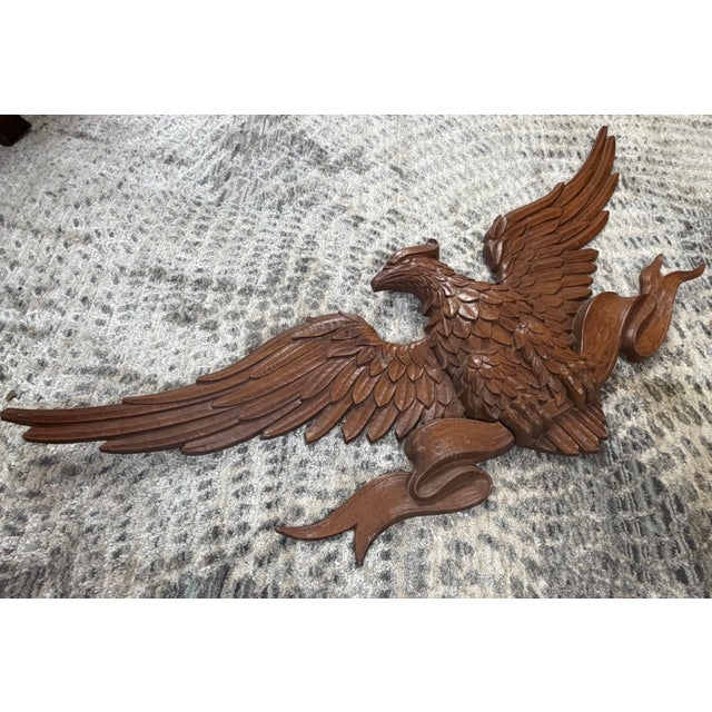 Vintage 1967 Sexton Cast Aluminum American Eagle Wall Sculpture – 40” Wingspan – Made in Usa For Sale - Image 6 of 11