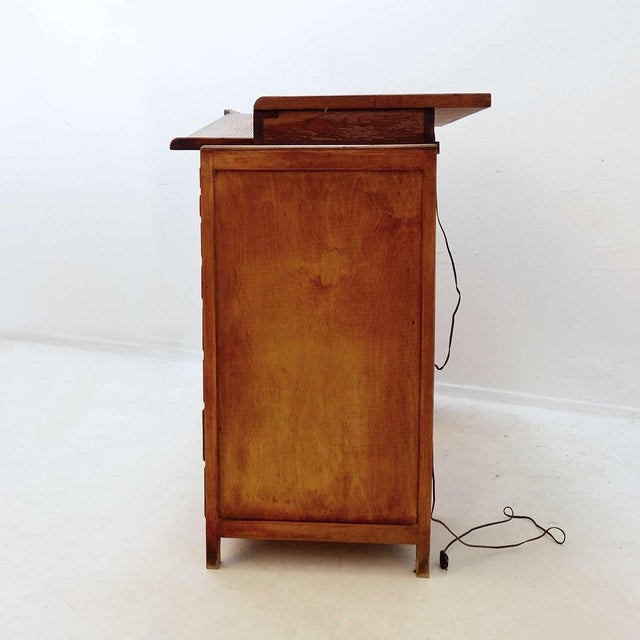 Watchmaker's Workbench with Illuminated Glass Top from Auxilia, 1930s For Sale - Image 9 of 16