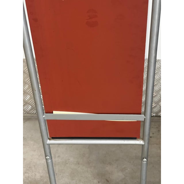 Modernist Cheval Mirror in Grey Tubular Metal, 1970s For Sale - Image 6 of 18