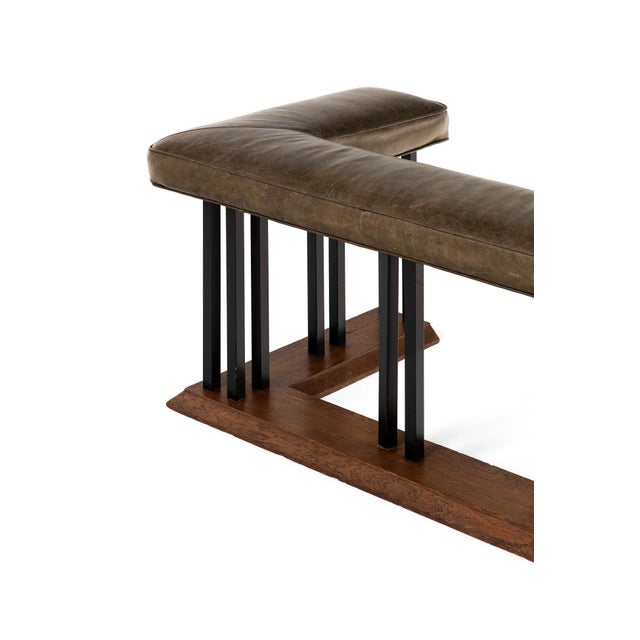 Large Leather Club Fender, 1950s For Sale - Image 11 of 12