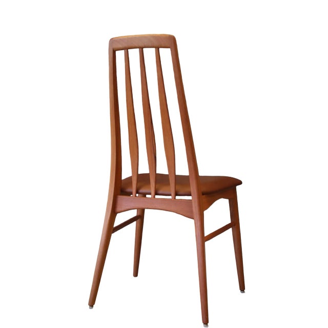 Eva Chair in Solid Teak with Upholstery in Leather by Niels Kofoed For Sale - Image 4 of 12