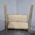 A very good French curved base double bed, checked fabric, in very good overall condition.
