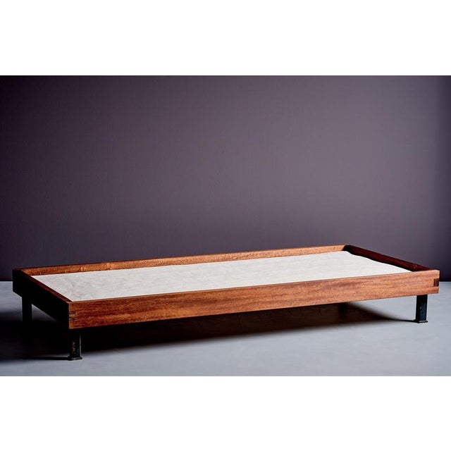 Daybed with Mahogany Frame in the style of Charlotte Perriand, France, 1950s For Sale - Image 9 of 18