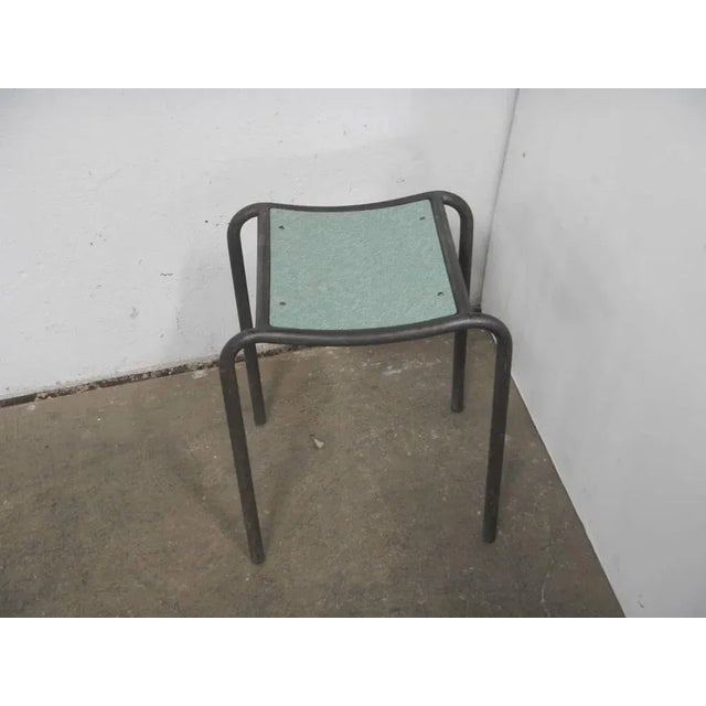 Vintage Stool in Iron and Formica, 1960, in Good conditions. Designed 1960 to 1969 This piece has an attribution mark, I...