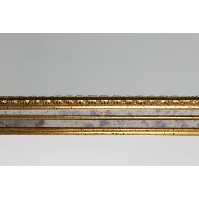 Gold Mid‑Century Modern Gilt Mirror by Deknudt, Belgium, 1970s For Sale - Image 8 of 12