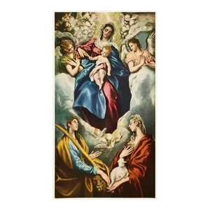 1956 After El Greco "The Virgin With Saint Ines and Saint Tecla", Vintage Full-Color Print