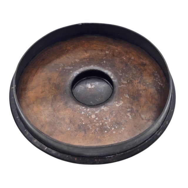 Vintage Japanese-Style Cast Metal Teapot With Hammered Texture and Crest Cartouches For Sale - Image 15 of 16