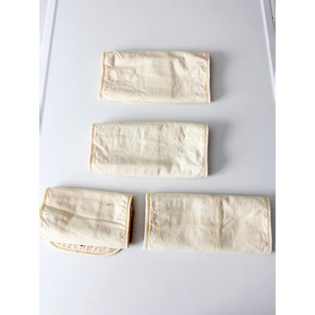 Vintage Embroidered Silverware Holder Set of 4 For Sale - Image 11 of 16