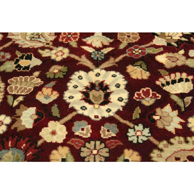 Shabby Chic 1990's Tabriz Pak-Persian Red/Gold Wool Rug - 4'1'' X 6'1''V For Sale In New York - Image 6 of 9
