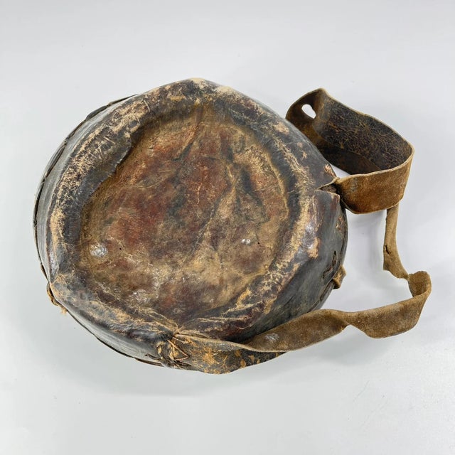 Early 20th Century Early 20th Century Mesob Lidded Leather Wrapped Lunch Basket Ethiopia For Sale - Image 5 of 10