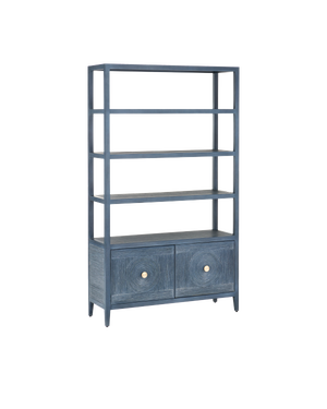 Currey & Company Santos Vintage Navy Storage Etagere