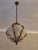 Venetian Murano Blown Frosted Glass Hall Lantern Pendant Light in Iron Frame, Italy, 1960s For Sale - Image 11 of 11