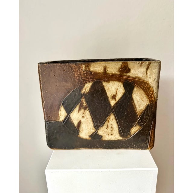 Brutalist Danish Vase Stoneware from Trille Keramik, 1970s For Sale - Image 6 of 6