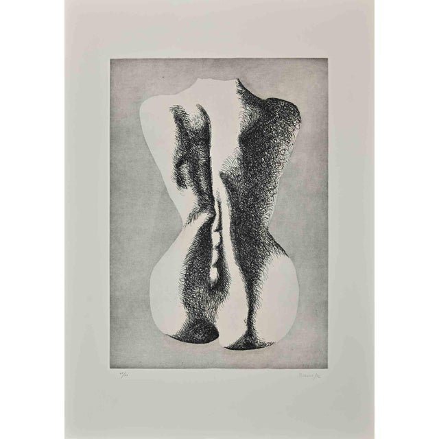 Modern Giacomo Porzano, Woman’s Back, Etching, 1972 For Sale - Image 3 of 3