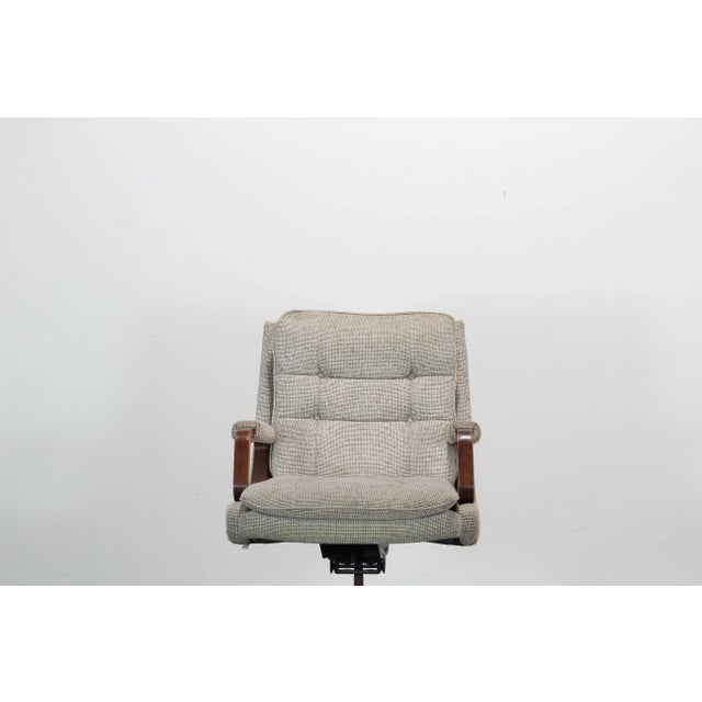 Late 20th Century Mid Century Upholstered Office Chair For Sale - Image 5 of 8
