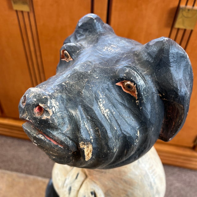 Vintage Wood Carved Anthropomorphic Folk Art Pig For Sale - Image 4 of 11