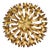 Mid-Century Modern Spanish Gilt Iron Foliage Flush Mount, 1950s For Sale