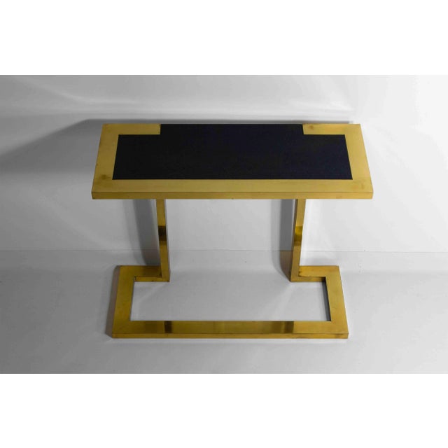 Console in Bronze and Blue Granite attributed Nucci Valsecchi, Italy, 1970s For Sale - Image 10 of 11