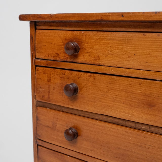 Mid-19th Century American Cherry Spice Chest With Hand-Cut Dovetail Drawers For Sale - Image 11 of 12