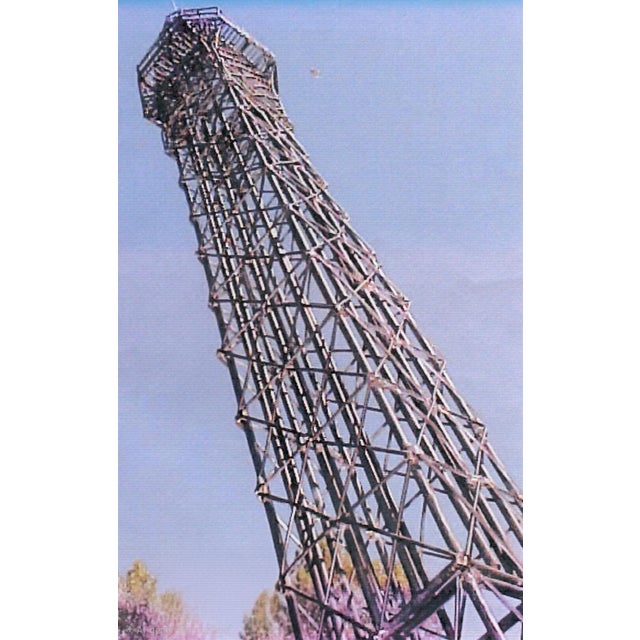 Black Eiffel Tower Metal Sculpture 9' 8" Tall X 25" Wide Custom Design For Sale - Image 8 of 12