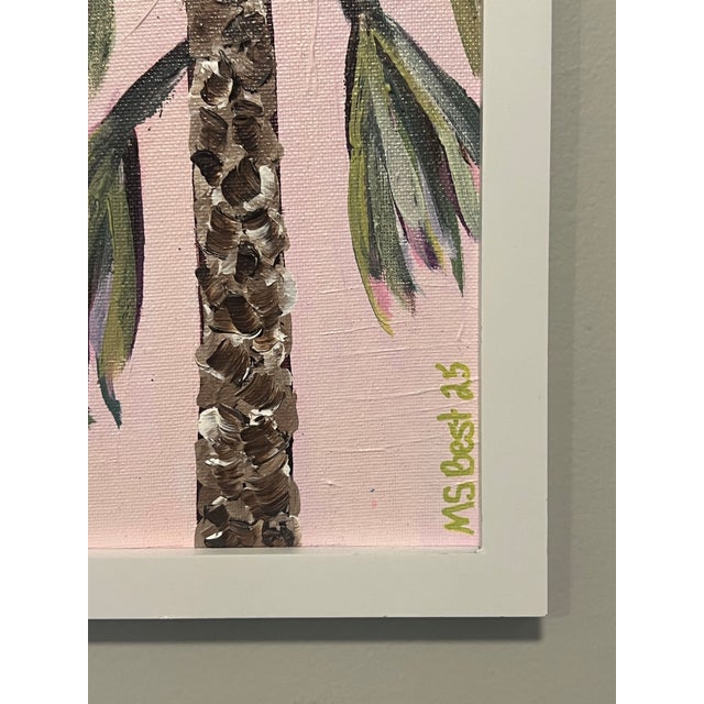 Modern Abstract Acrylic Painted on Canvas, “Palm Beach,” Signed & Dated For Sale - Image 4 of 4