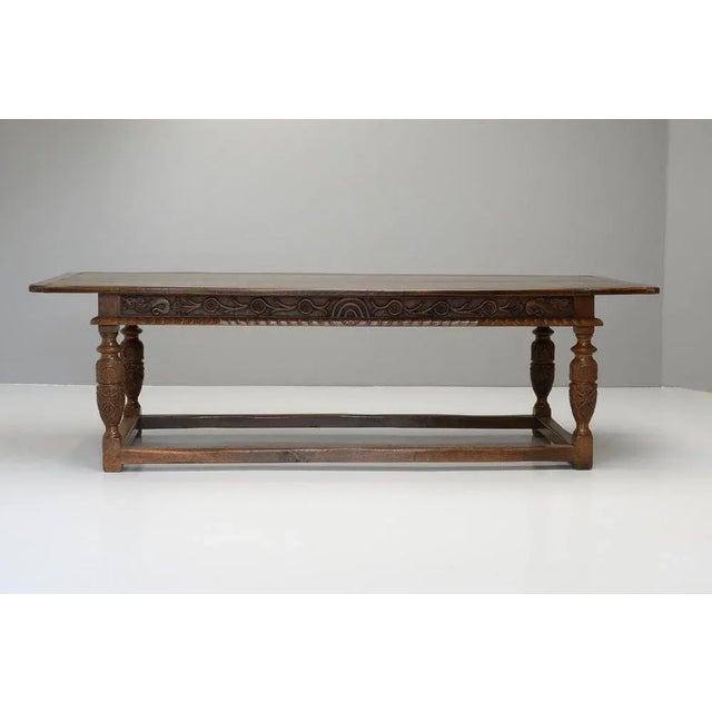 Wood Antique Refectory Table, 1890s For Sale - Image 7 of 8
