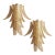 Pair of Gold Leaves Murano Glass Sconces For Sale