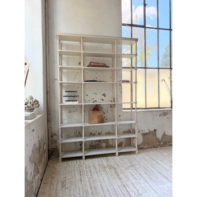 Napoleon White Patinated Bookcase, 1890s For Sale - Image 4 of 18