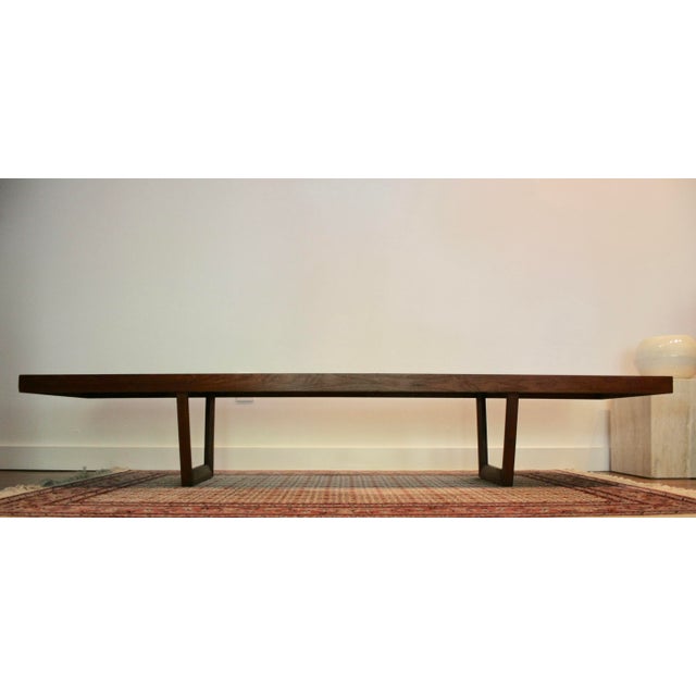 Danish Modern Style Extra Long Walnut Bench Chairish