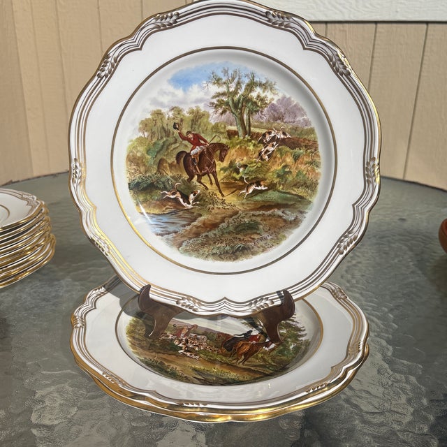 Vintage Copeland Spode With Classic Hunting Scenes After j.f. Herring Sr - Set of 12 For Sale - Image 10 of 12