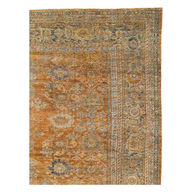 Rustic Galerie Shabab Collection Early 20th Century Persian Mahal Room Size Carpet For Sale - Image 3 of 10