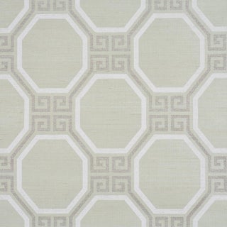 Sample - Schumacher Octavia Sisal Wallcovering In Mint For Sale