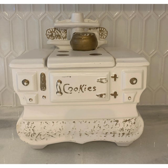 Ceramic Vintage Ceramic Cookie Jar For Sale - Image 7 of 7