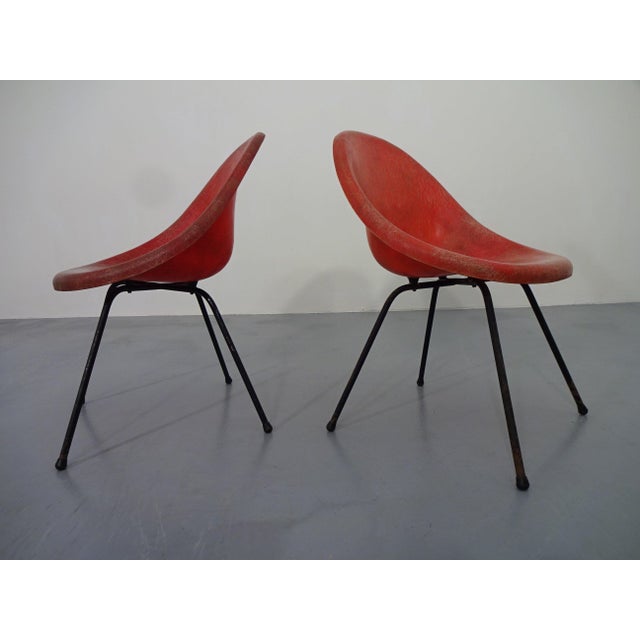 French Fiberglass Side Chairs, 1960s, Set of 2 For Sale - Image 4 of 17