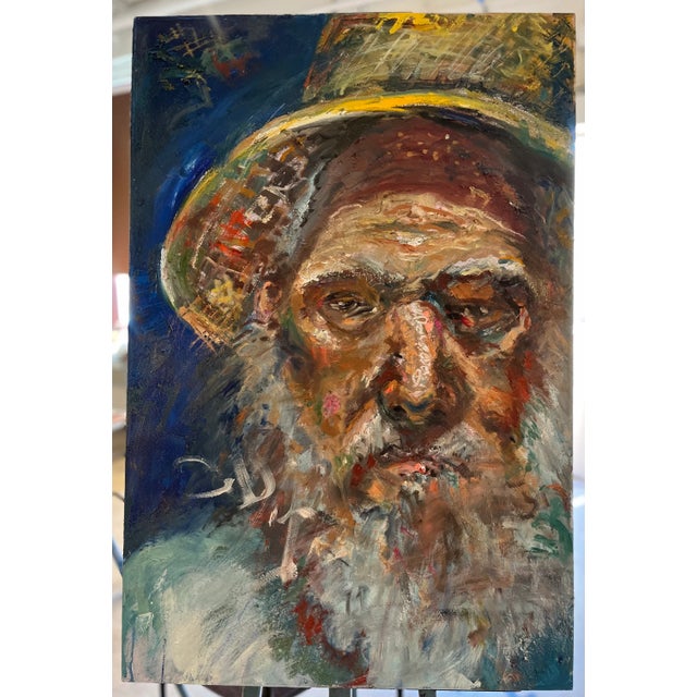 Portraiture The Old Man and the Sea, Oil Painting, by Van Ness For Sale - Image 3 of 6