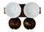 1960s Mid-Century Modern Basketweave Milk Glass & Hardwood Condiment Caddy - 5 Pieces For Sale - Image 5 of 13