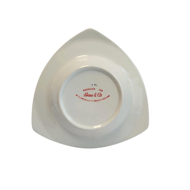 Mid-Century Modern 1950s English Bass Ale Tricorner Pub Ashtray Catchall For Sale - Image 3 of 4